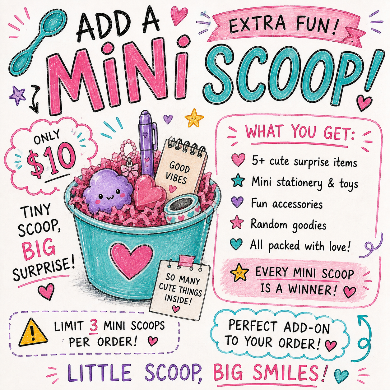 🩷 Mini Scoop-ADD ON ONLY